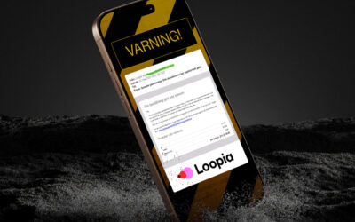 Bluffmail som ser ut att komma ifrån Loopia