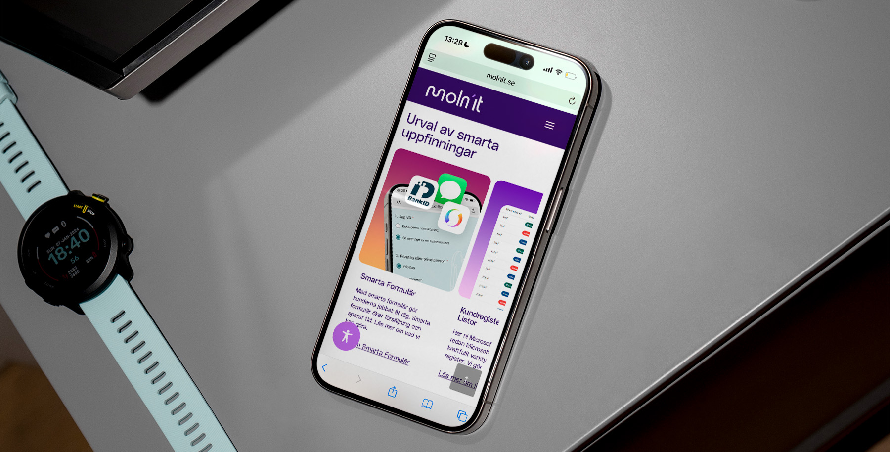 molnit ny hemsida mobil